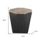 Homeroots Black Metal & Natural Wood Hinged-Top Side Table 380665 - alternate 5